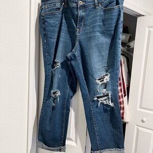 Torrid Blue Distressed Boyfriend Jeans